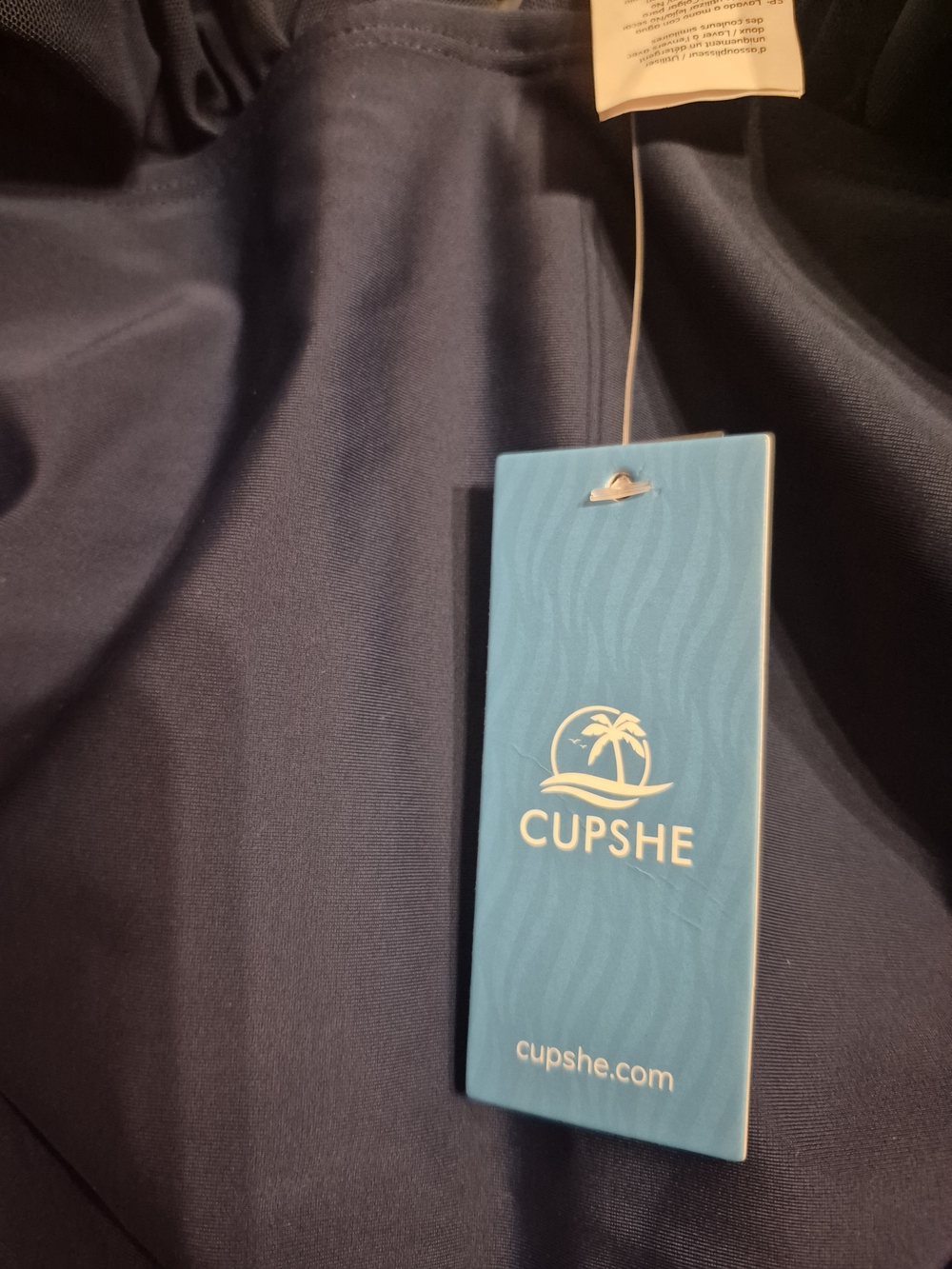 Cupshe Navy Off-Shoulder One-Piece Swimsuit - Picture 6 of 11